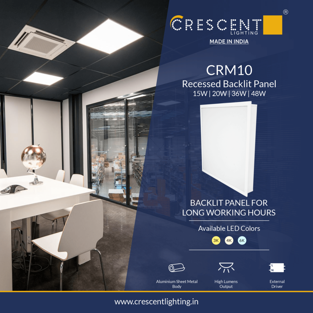 CRM10 - Recessed Backlit Panel Light - Crescent Lighting